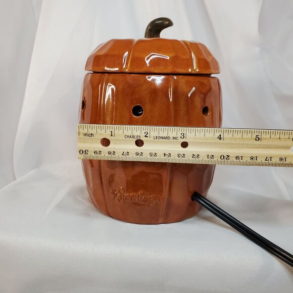 Scentsy Pumpkin Electric Wax Warmer Ceramic Autumn Fall Home Decor Retired - Picture 13 of 13